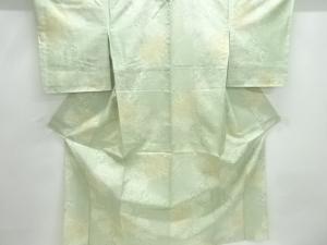 アンティーク　鼓模様織出し十日町紬単衣着物